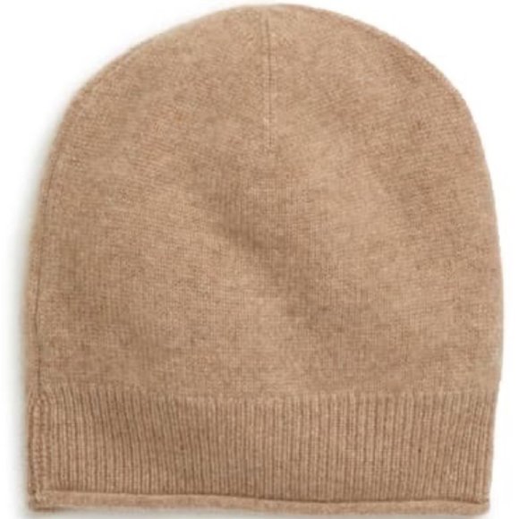 Nordstrom Halogen 0 Cashmere Beanie Tan 
